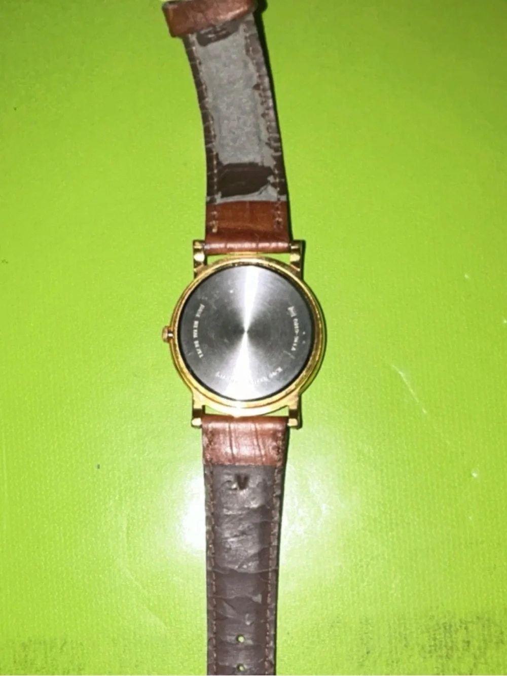 Disney Mickey & Minnie Character Wristwatch - Brown & Gold